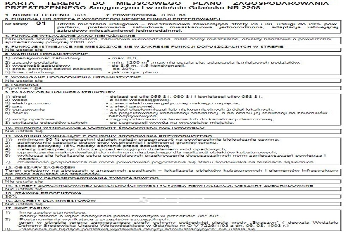 Działka pod dom w okolicy lasu!Gdańsk