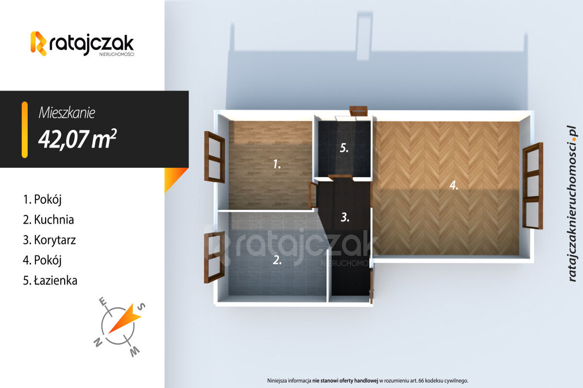 Słoneczne 2-pokojowe mieszkanie – Gdańsk PrzeróbkaGdańsk