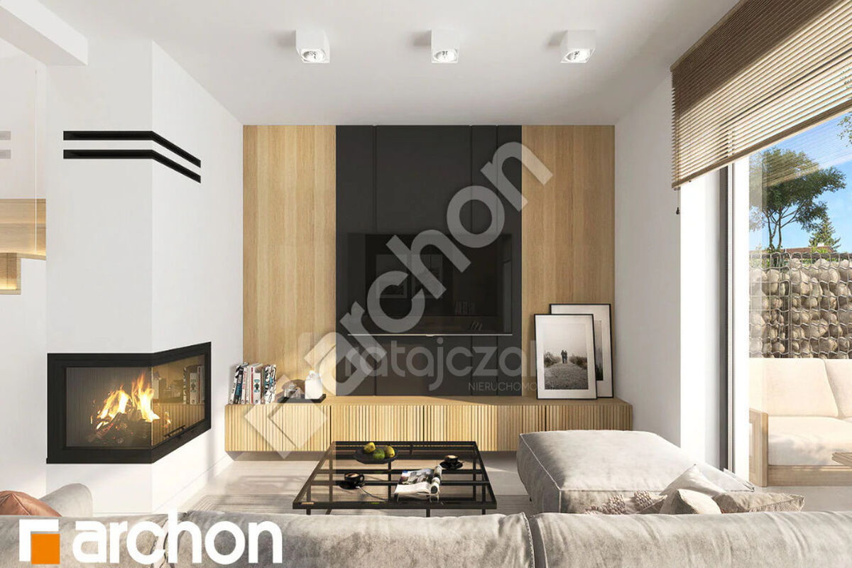 Nowoczesny dom w zabudowie bliźniaczejPrzodkowo