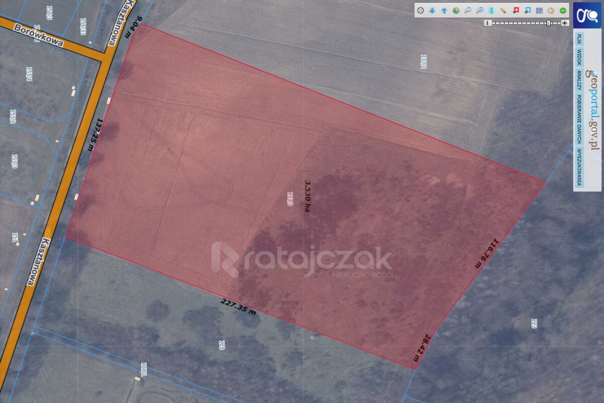 3 54 HA ROLNA | MIERZYNO | PRĄD | DROGA ASFALTOWAMierzyno