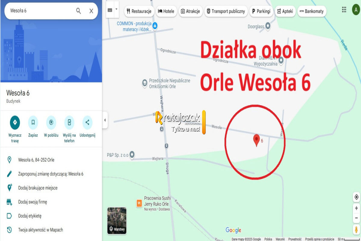 2 DZIAŁKI BUDOWLANE | UZBROJONE | ORLE | POD LASEMOrle