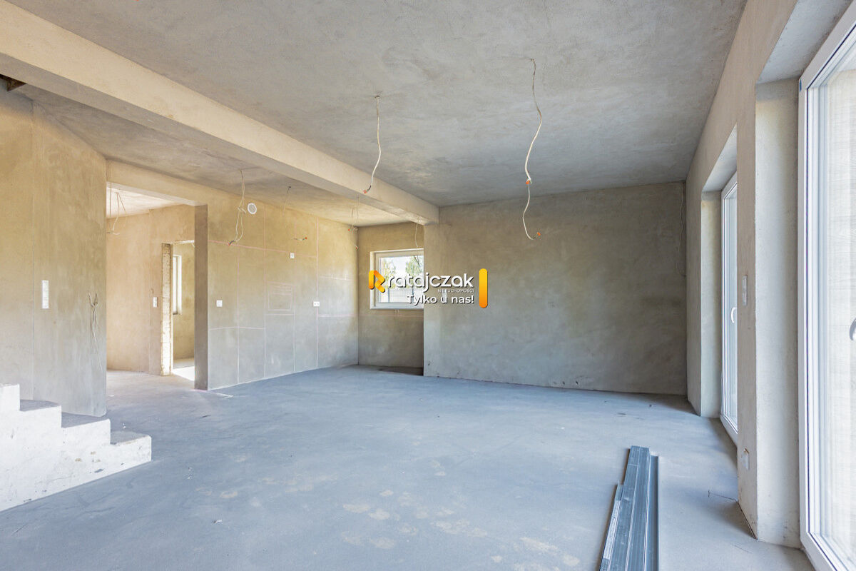 Bliźniak w stanie deweloperskim | Działka 550 m² – Juszkowo