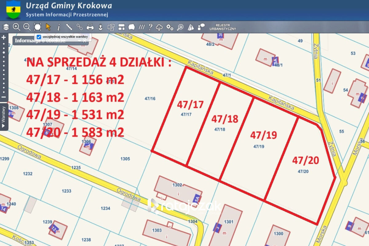 Uzbrojona działka budowlana | Wierzchucino | morzeWierzchucino
