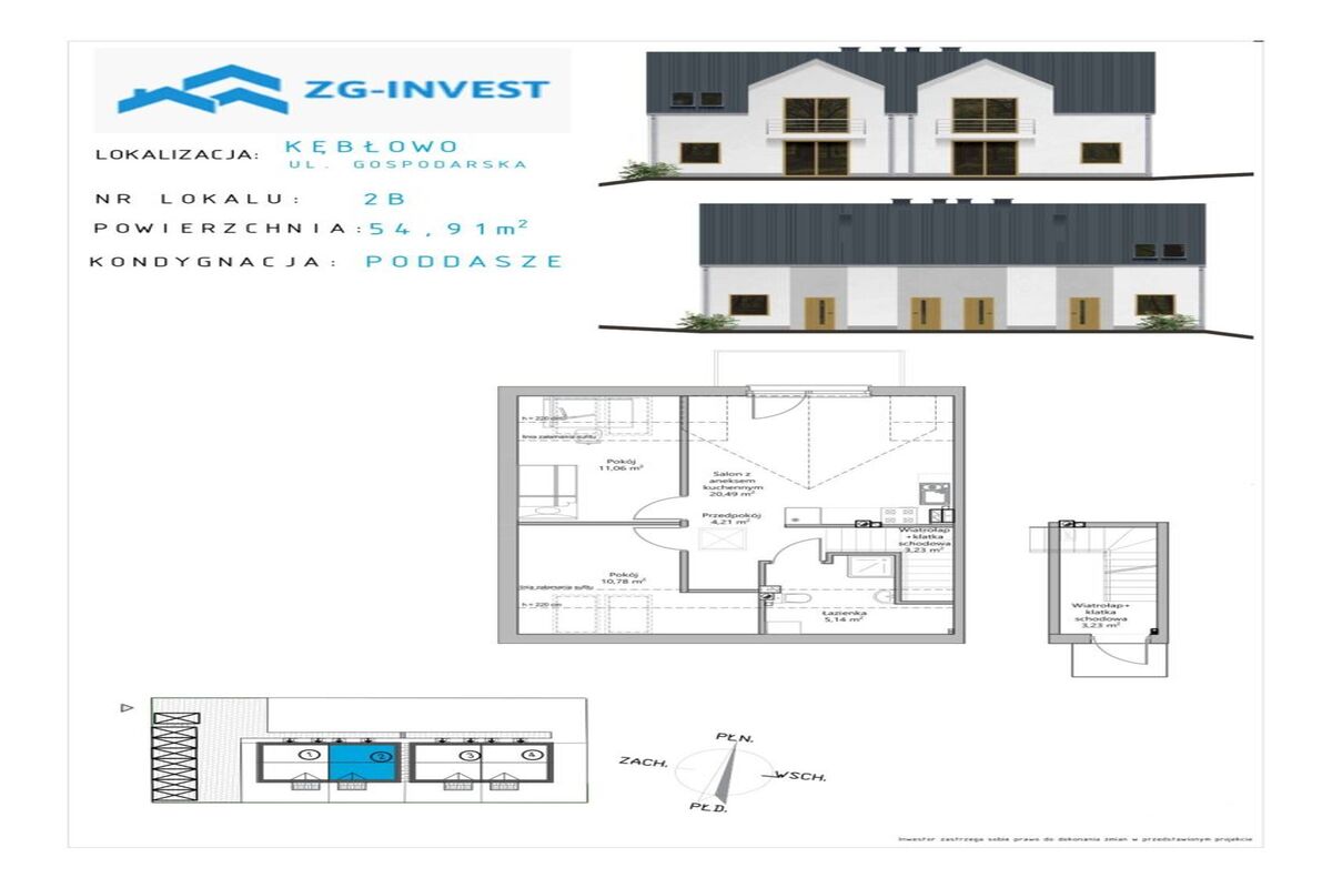 Gospodarska|3 pokoje|M.Postojowe|ogródek|Kębłowo