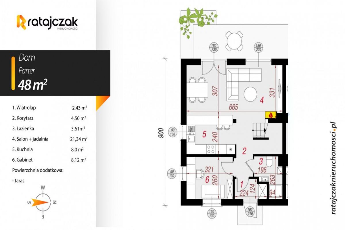 Bliźniak z pond 1000 m2 działką ! Segment 28/2Gowino