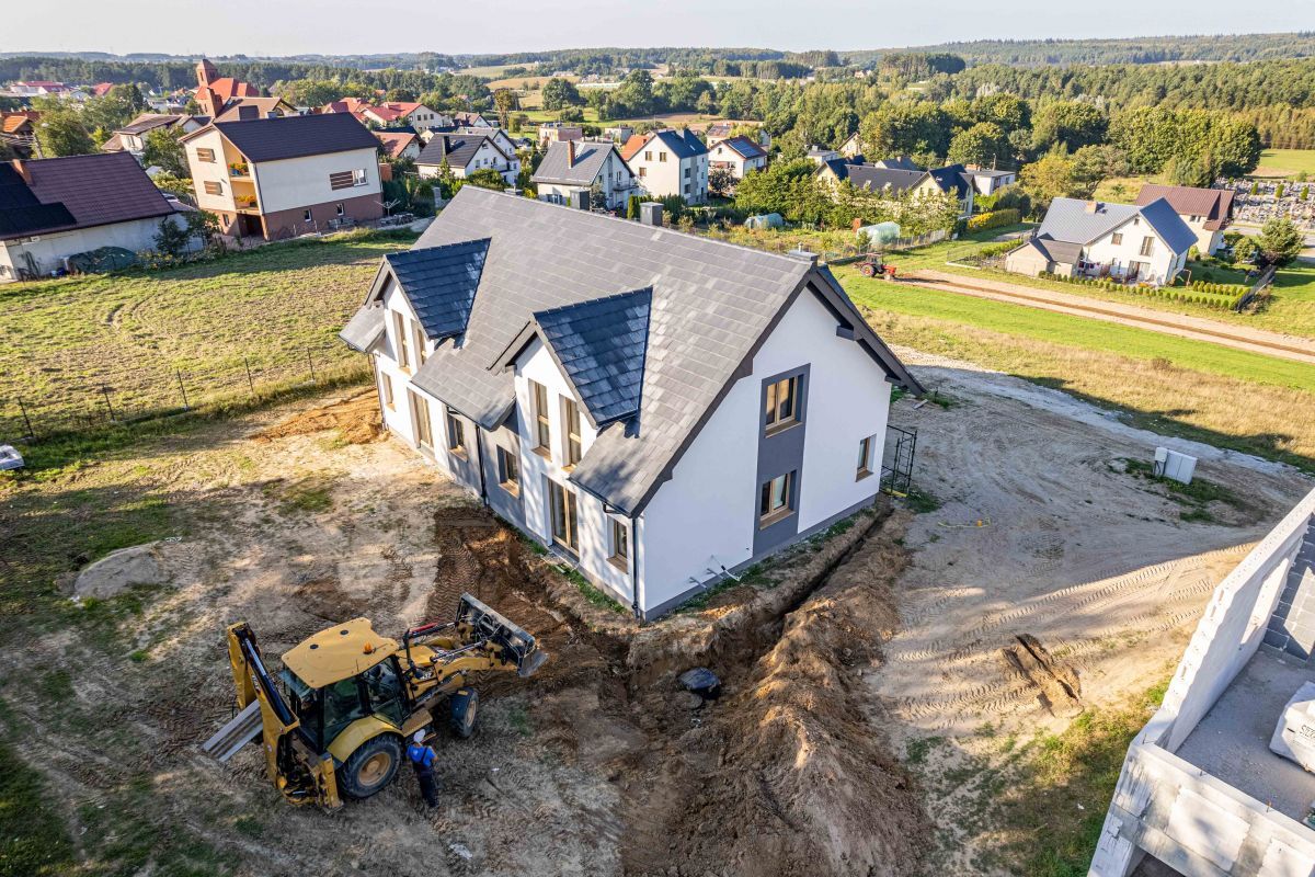 Bliźniak z pompą ciepła | odbiór - kwiecień 2024 |Szemud