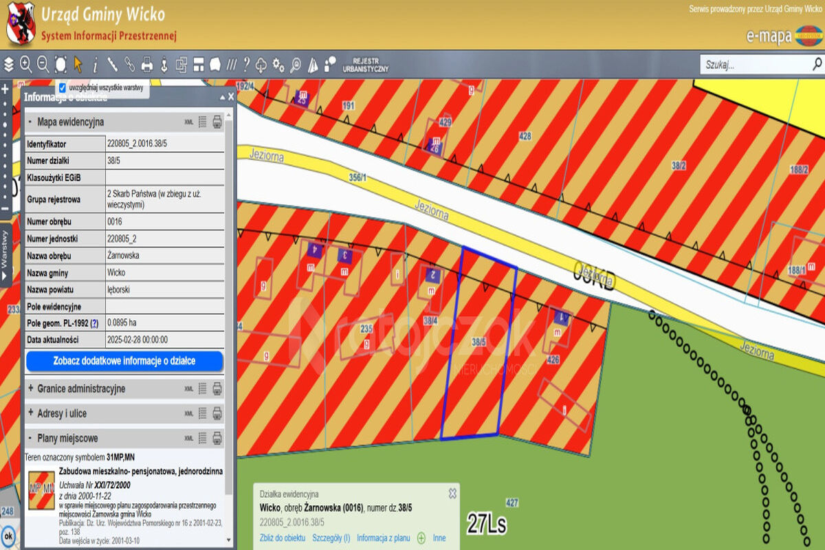 DZIAŁKA BUDOWLANA POD LASEM| 5km ŁEBA | NAD MORZEMŻarnowska