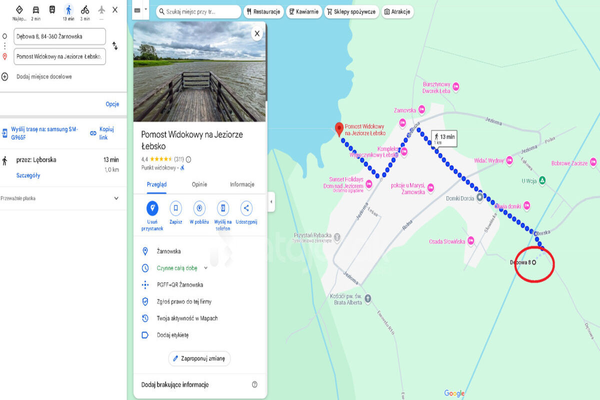 DZIAŁKA POD LASEM |5km ŁEBA| NAD JEZIOREM I MORZEMŻarnowska