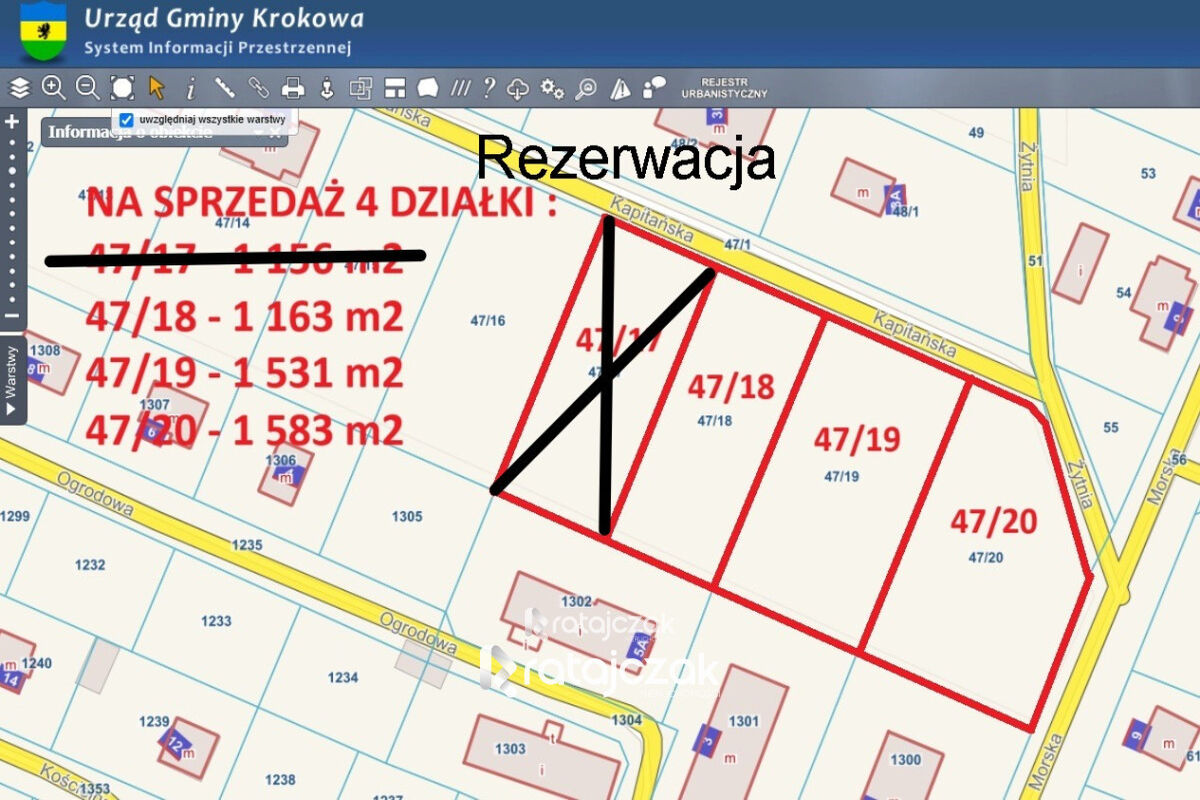 UZBROJONA DZIAŁKA BUDOWLANA | WIERZCHUCINO | MORZEWierzchucino