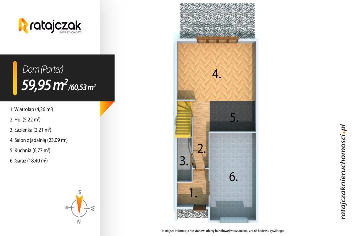 Centrum|5 pokoi| Garaż|Szkoła 900m|Wysoki StandardKębłowo