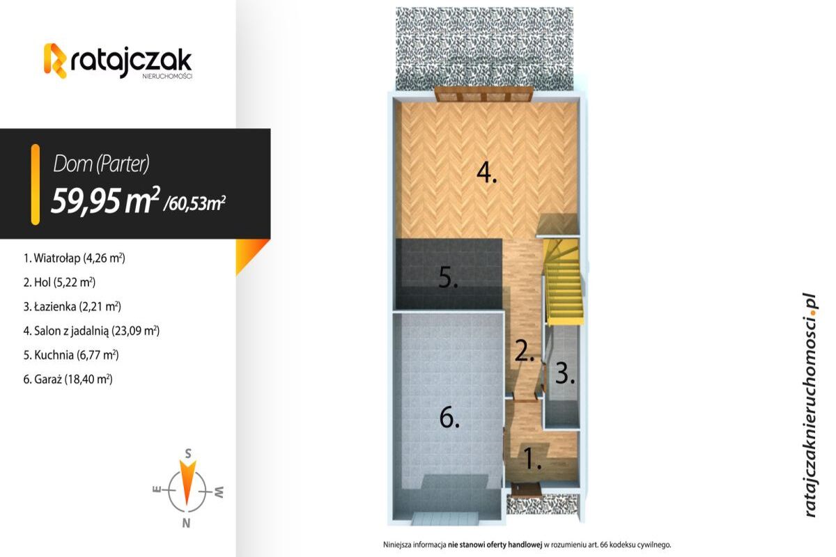 Centrum|5 pokoi| Garaż|Szkoła 900m|Wysoki StandardKębłowo