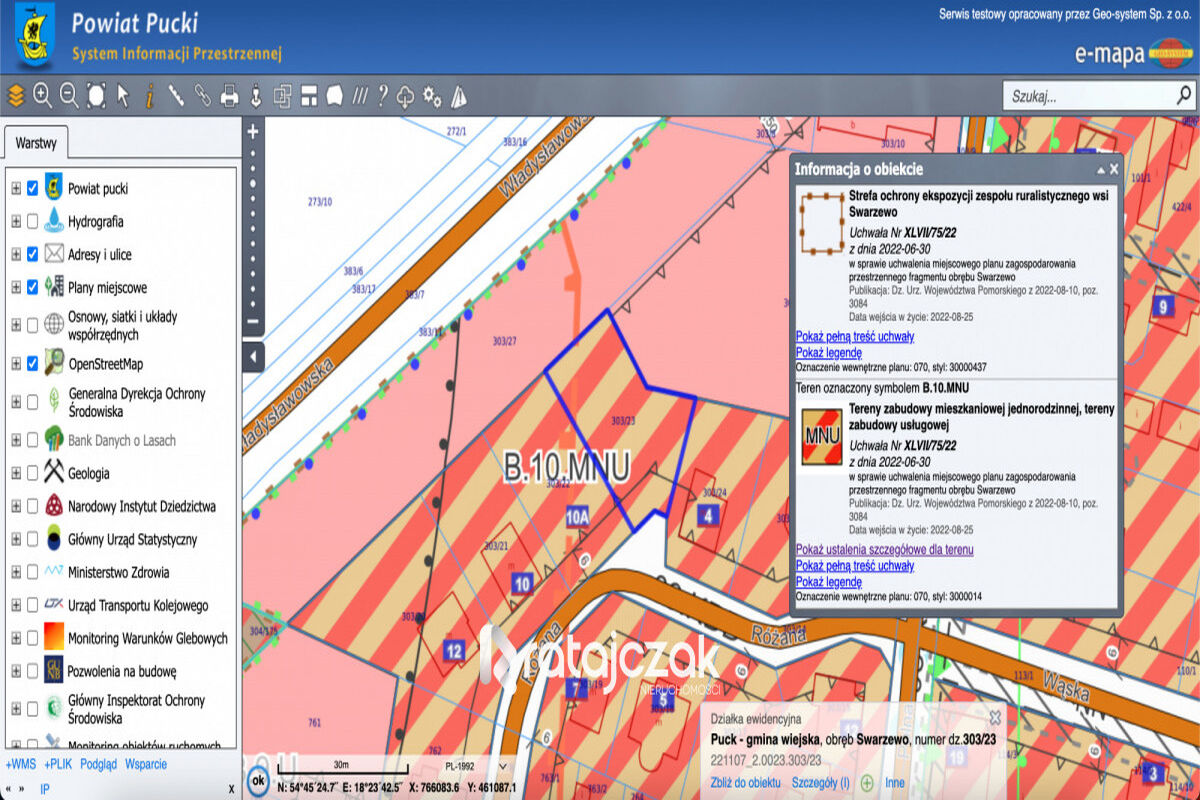 Działka mieszkaniowo-usługowa 644 m2 Swarzewo