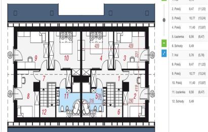Rzut, plan Gotowy bliźniak 99 m² | Wysoki standard | Zęblewo-Zęblewo
