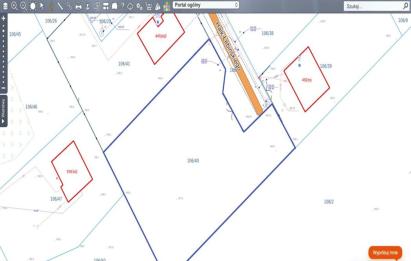 Rzut, plan Działka 1871 m² z WZ | Łebno | media na działce-Łebno