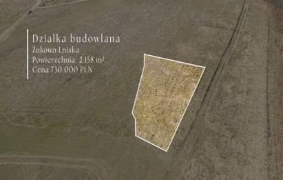 Rzut, plan Działka budowlana- Lniska   WZ na 3 budynki-Lniska