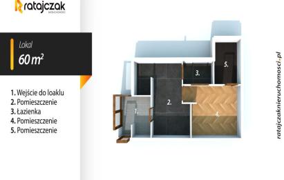 Rzut, plan Gdańsk Aniołki | Lokal Komercyjny 60 m²-Gdańsk