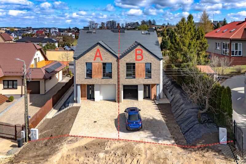 Bliźniak w centrum Luzina   dobra komunikacja z S6 - Luzino