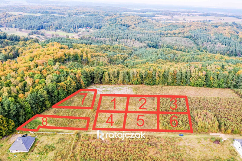 10 działek budowlanych | Kochanowo | pod lasem - Kębłowo