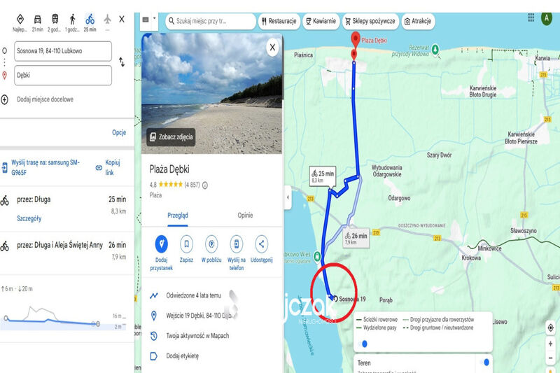 DZIAŁKA | LUBKOWO| JEZIORO | POD LASEM | 7km MORZE - Lubkowo