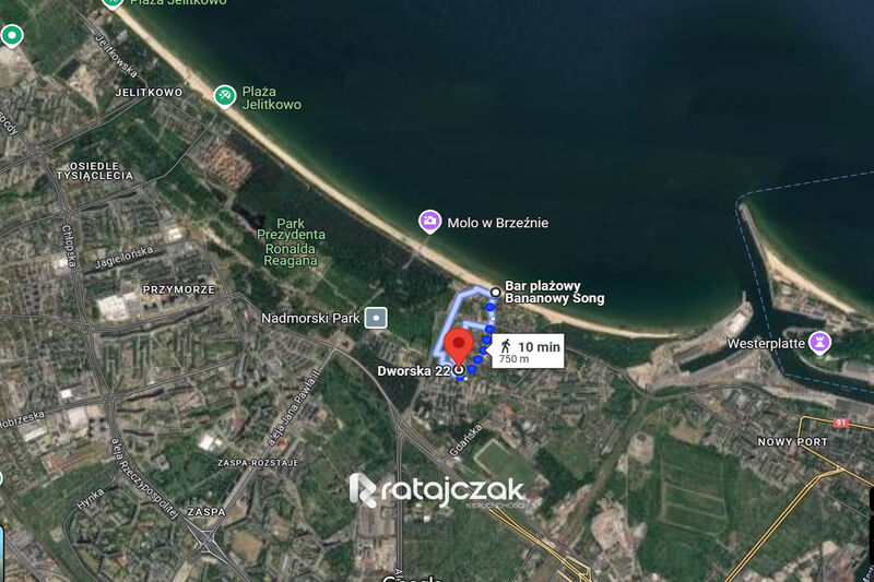 NA WYCIĄGNIĘCIE RĘKI: PLAŻA  TRAMWAJ GŁÓWNE MIASTO - Gdańsk