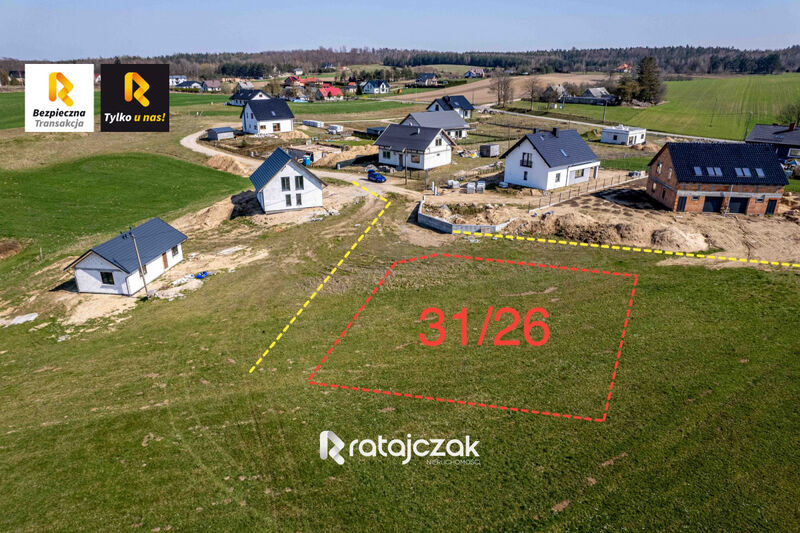 Narożna działka budowlana | 1001 m2 | Od południa - Sopieszyno